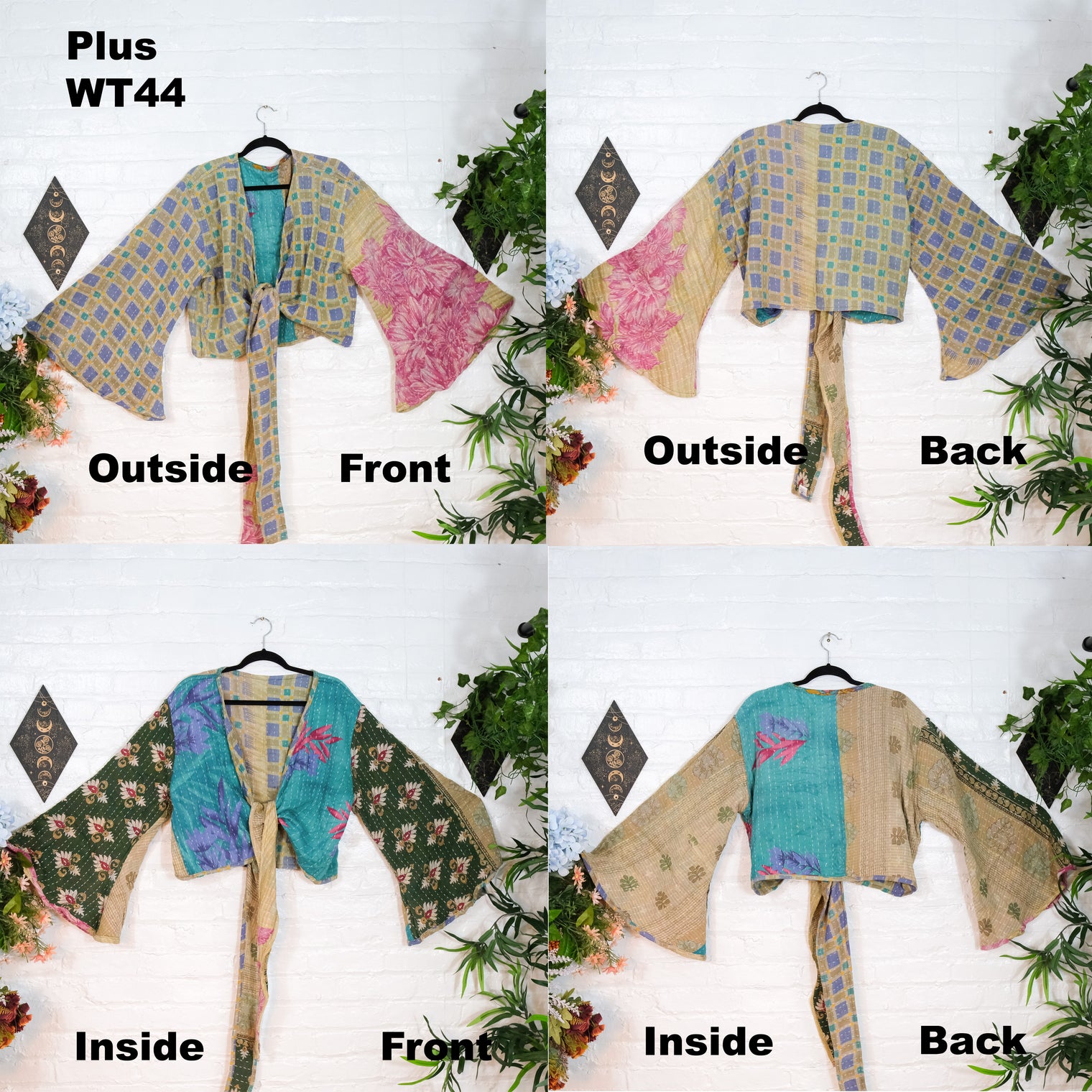 Kantha Plus Size Reversible Wrap Top