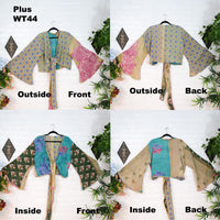 Kantha Plus Size Reversible Wrap Top