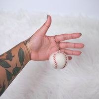 Handmade Felt Baseball Keychain