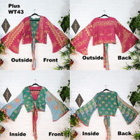 Kantha Plus Size Reversible Wrap Top
