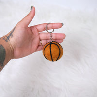 Handmade Felt Basketball Keychain