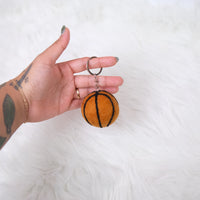 Handmade Felt Basketball Keychain