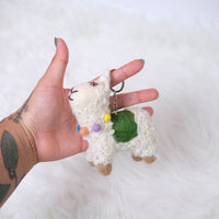 Handmade Felt Llama Keychain