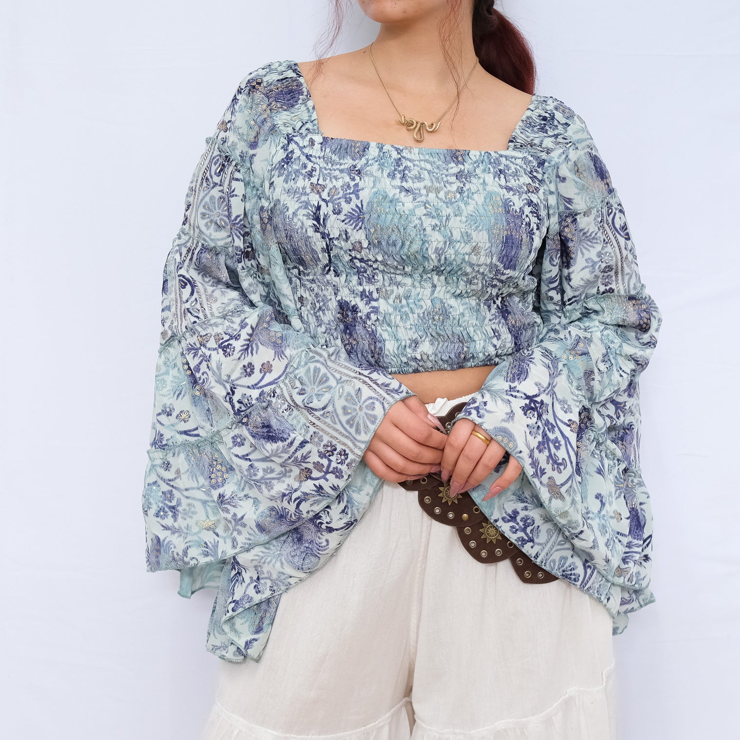Fairy Goddess Ruffle Sleeve Top
