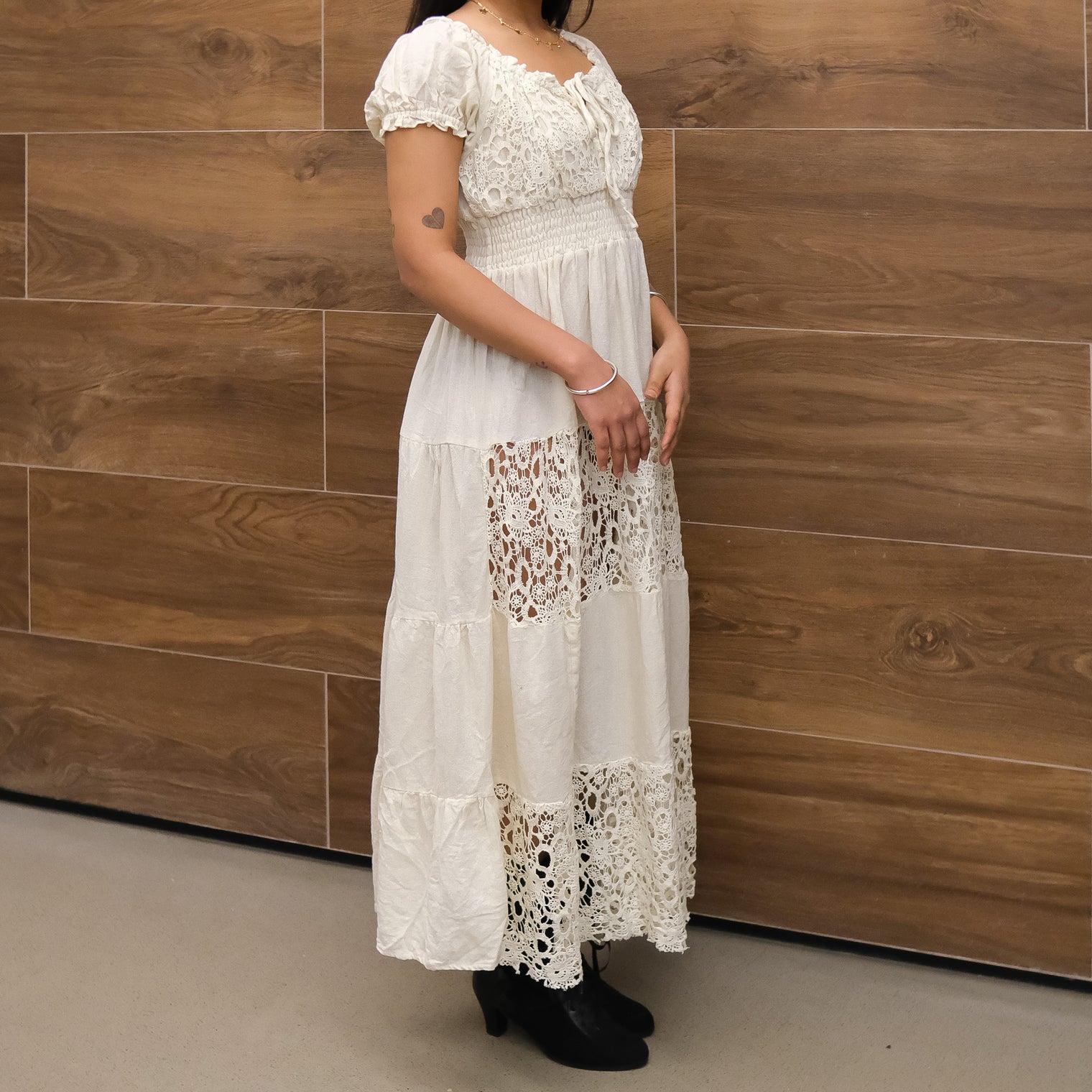 Forest Muse Lace Boho Sheer Maxi Dress Green / Plus Size Forest Muse Lace Boho Sheer Maxi Dress Green / Plus Size
