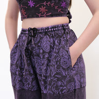 Paisley Boho Embroidered Flowy Wide Leg  Pants