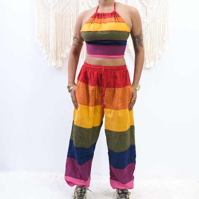 Rainbow Pride Cotton Harem Pants
