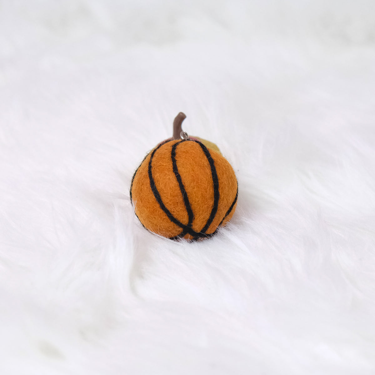 Handmade Felt Basketball Keychain