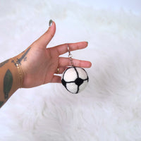 Handmade Felt Soccer Ball Keychain