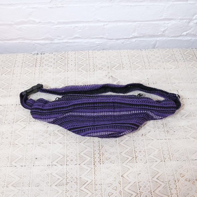Stripey Cotton Unisex Fanny Pack