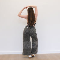 Paisley Boho Embroidered Flowy Wide Leg  Pants