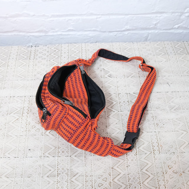 Stripey Cotton Unisex Fanny Pack