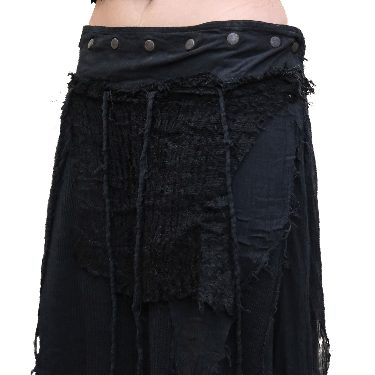 Fairy Grunge Cotton Wrap Maxi Skirt