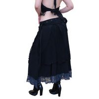 Fairy Grunge Cotton Wrap Maxi Skirt