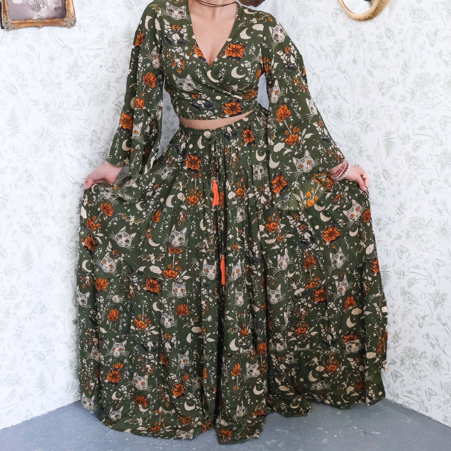 Luna Mystic Witchy Skirt and Bell Sleeve Top