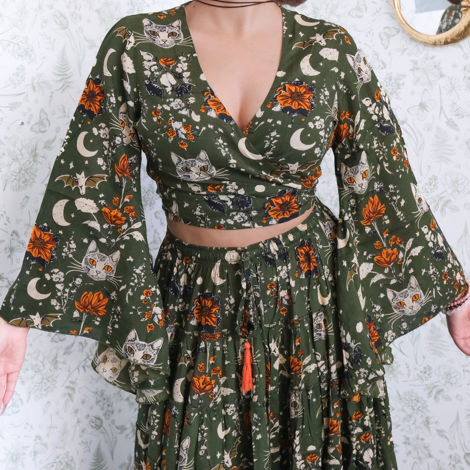 Luna Mystic Witchy Skirt and Bell Sleeve Top