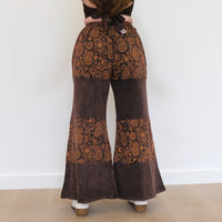 Paisley Boho Embroidered Flowy Wide Leg  Pants