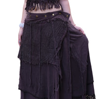 Fairy Grunge Cotton Wrap Maxi Skirt