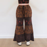 Paisley Boho Embroidered Flowy Wide Leg  Pants