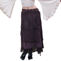 Fairy Grunge Cotton Wrap Maxi Skirt