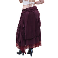 Fairy Grunge Cotton Wrap Maxi Skirt