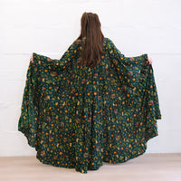 Whimsical Butterfly Garden Duster with Ruffle Bell Sleeves