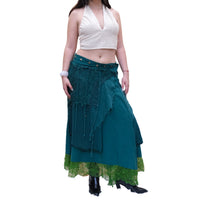 Fairy Grunge Cotton Wrap Maxi Skirt