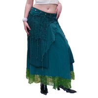 Fairy Grunge Cotton Wrap Maxi Skirt