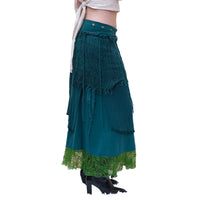 Fairy Grunge Cotton Wrap Maxi Skirt