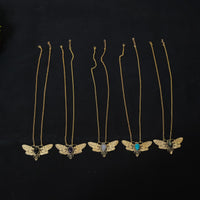 Boho Butterfly Crystal Necklace