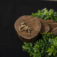 Boho Serpent Gold Filled  Necklace