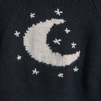 Celestial Crescent Moon Knit Crop