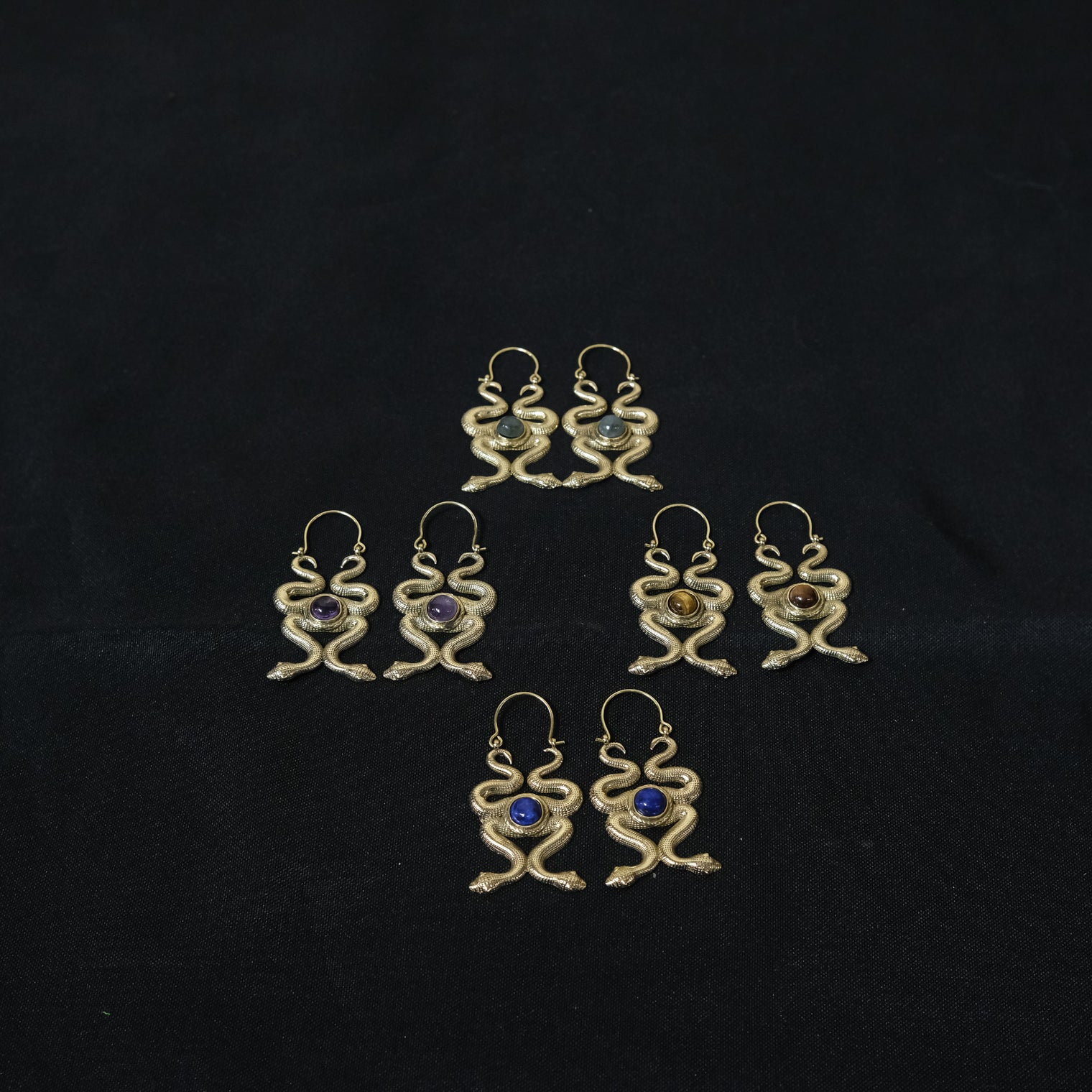 Dangle Goth Snake Earring