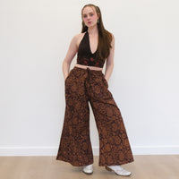Flowy Paisley Boho Cotton Wide Leg Pants