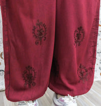Embroidered Cotton Baggy Pants