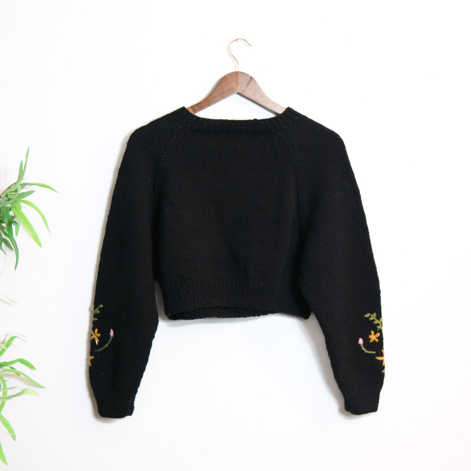 Butterfly Meadow Knit Crop Sweater