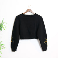 Butterfly Meadow Knit Crop Sweater