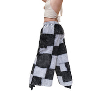 Patchwork Corduroy Wide Leg Pants