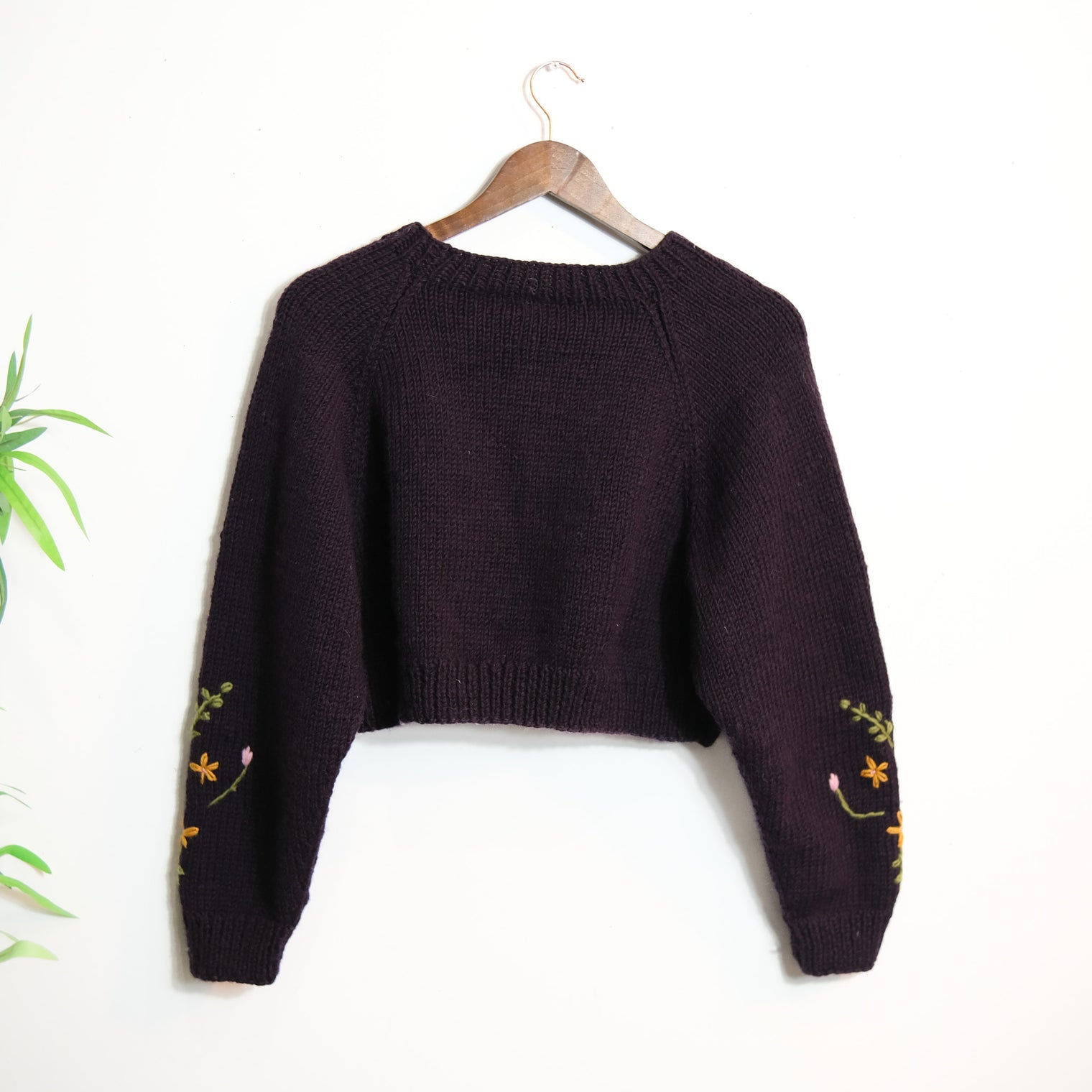 Butterfly Meadow Knit Crop Sweater