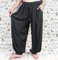 Embroidered Cotton Baggy Pants