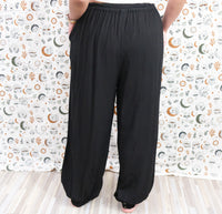 Embroidered Cotton Baggy Pants