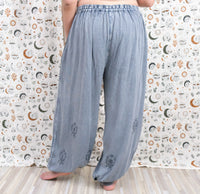 Embroidered Cotton Baggy Pants