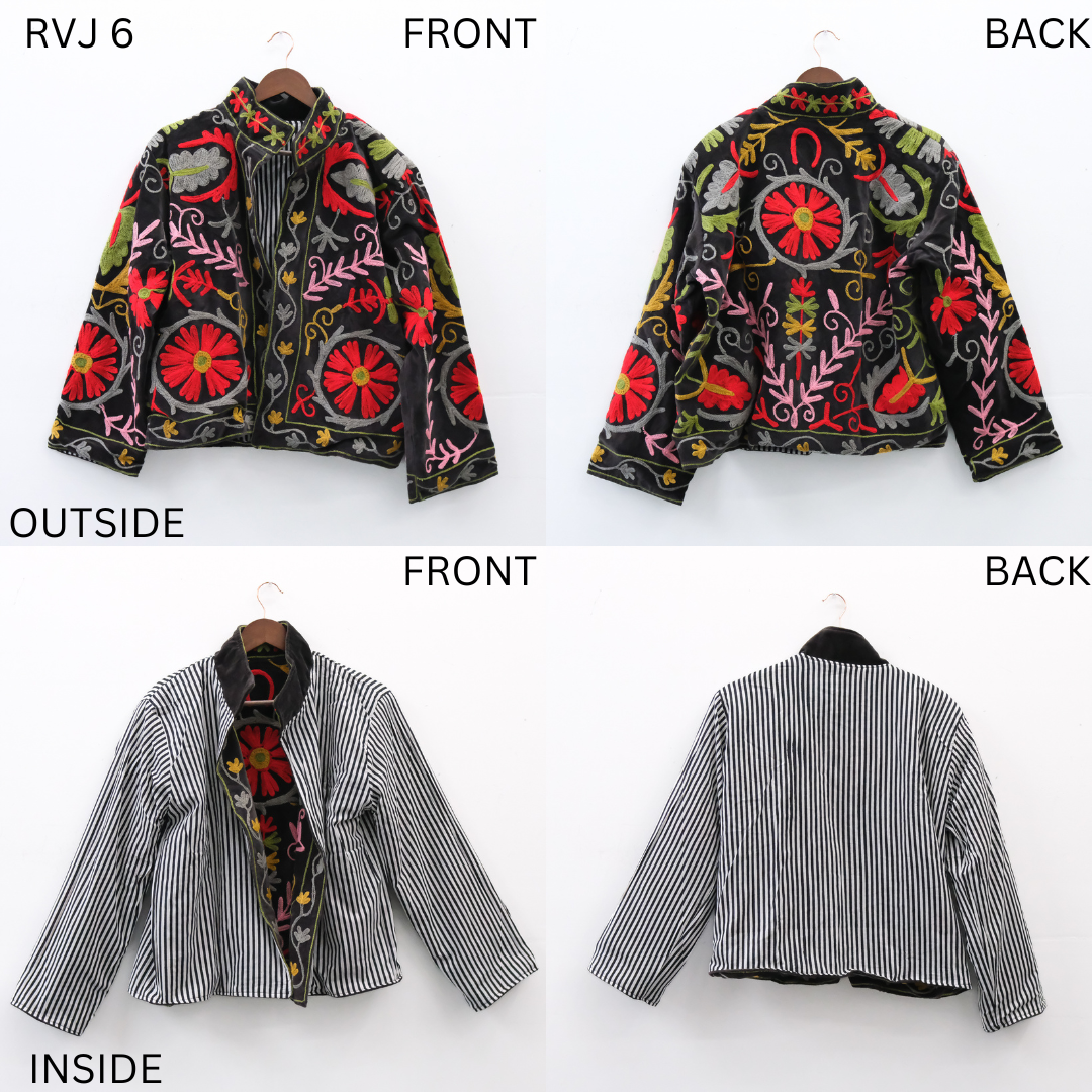 One of a Kind Velvet Embroidery Jacket