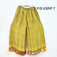 One of a Kind Recycled Plus Size Sari Flowy Boho Pants
