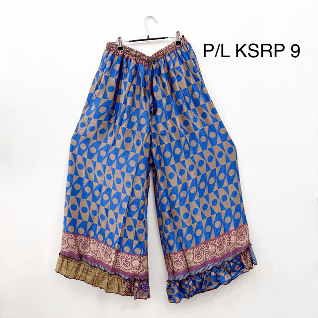 Plus Size  Recycled Sari Flowy Boho Pants