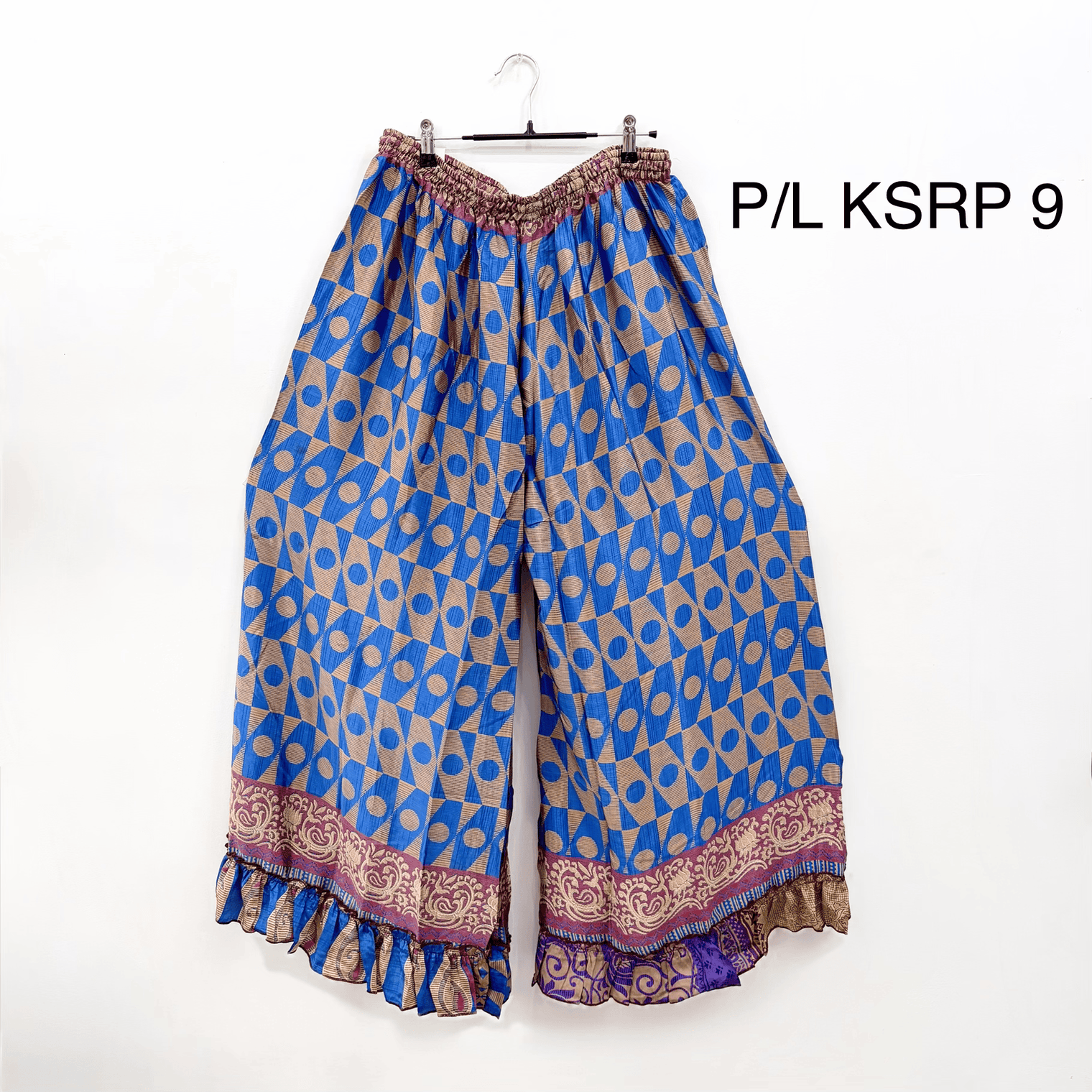 Plus Size  Recycled Sari Flowy Boho Pants
