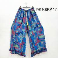 One of a Kind Recycled Sari Flowy Boho Pants