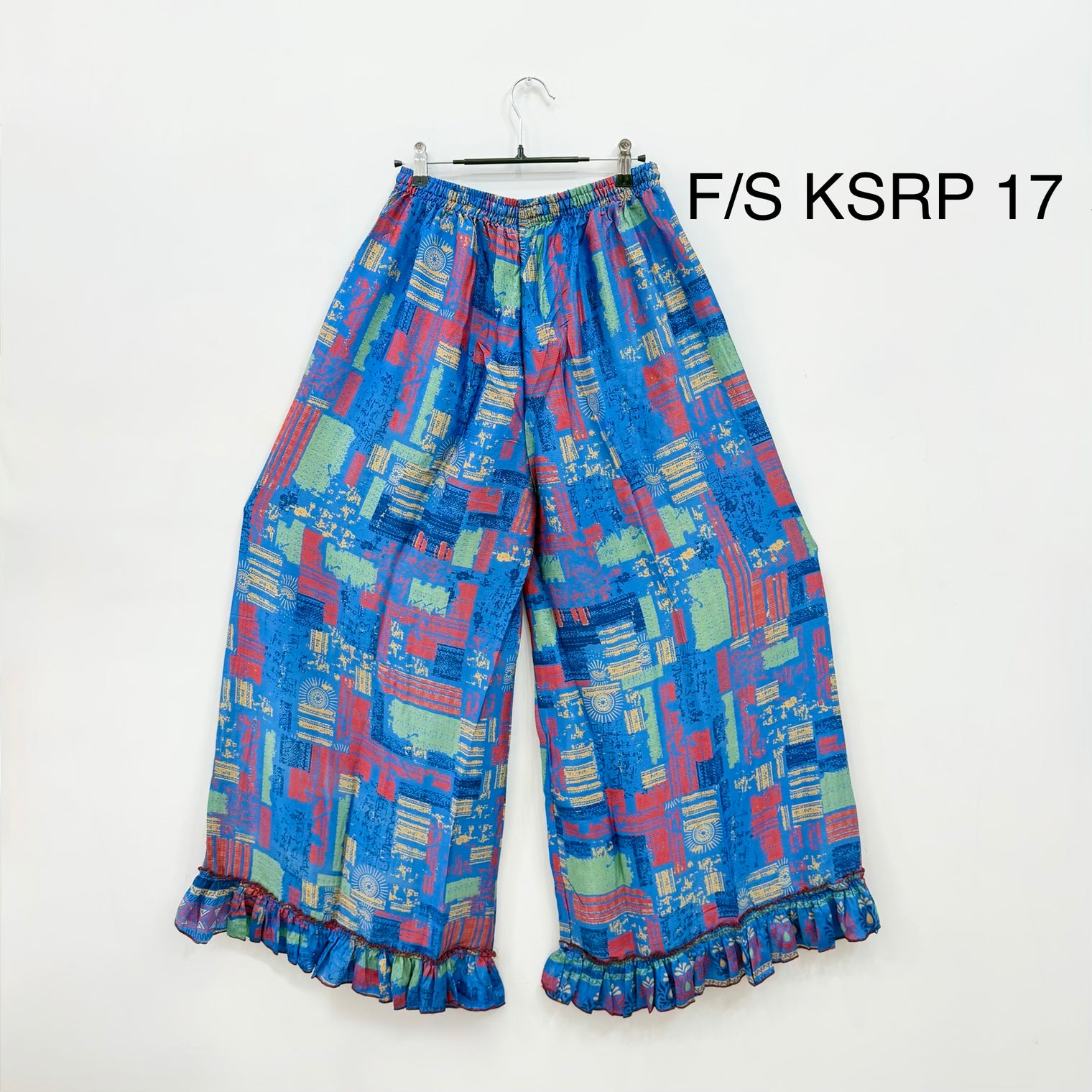 One of a Kind Recycled Sari Flowy Boho Pants