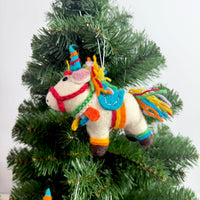 Handmade Felt Animal Christmas Ornament
