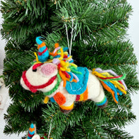 Handmade Felt Animal Christmas Ornament